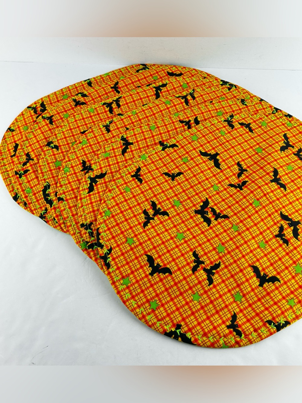 Handmade Halloween Bats Placemats Set of 6